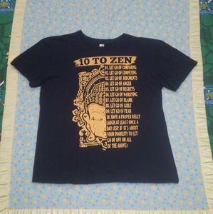 ☯️ Zen Buddha ✨ Let Go ✋ Shirt Large Judgement Worry Fear Regret 🍃 Buddhist ⭐